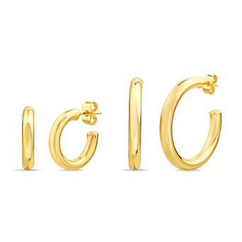 Aquamir 2-Pair Waterproof Duo Hoop Earring Set