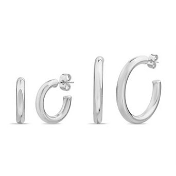 Aquamir 2-Pair Waterproof Duo Hoop Earring Set