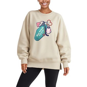 Women's Hat Trick Hideaway Hockey Oversized Fleece Crew Sweatshirt