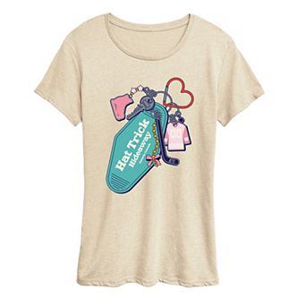 Women's Hat Trick Hideaway Hockey Graphic Tee