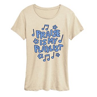 Women's Praise Is My Playlist Graphic Tee