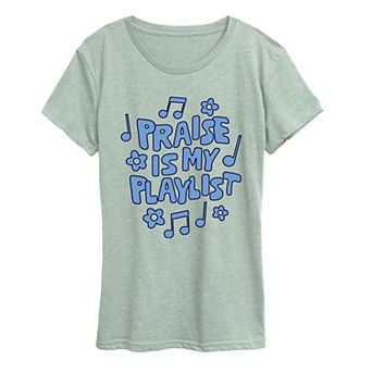 Women's Praise Is My Playlist Graphic Tee