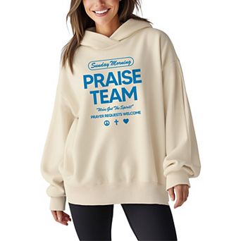 Women's Sunday Morning Praise Team Oversized Fleece Hoodie Sweatshirt