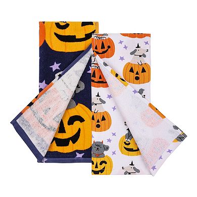 Celebrate Together™ Halloween 2-Piece Pumpkin Pups Kitchen Towel Set