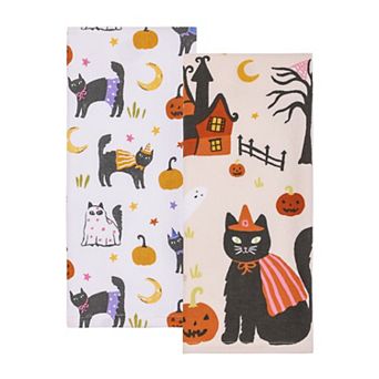 Celebrate Together™ 2 pc Halloween Cat Kitchen Towel Set