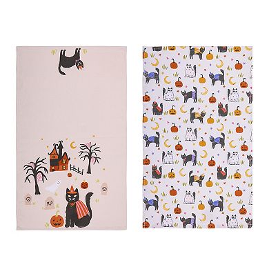 Celebrate Together™ 2-Piece Halloween Cat Kitchen Towel Set