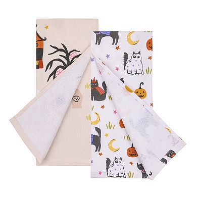 Celebrate Together™ 2-Piece Halloween Cat Kitchen Towel Set