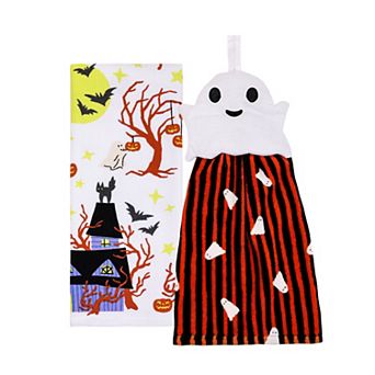 Celebrate Together™ 2 pc Ghost Tie Top Kitchen Towel Set