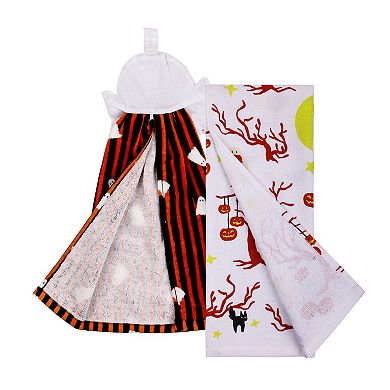 Celebrate Together™ 2-Piece Ghost Tie Top Kitchen Towel Set