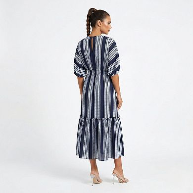 Women's Taylor Printed V-Neck Dolman Sleeve Dress