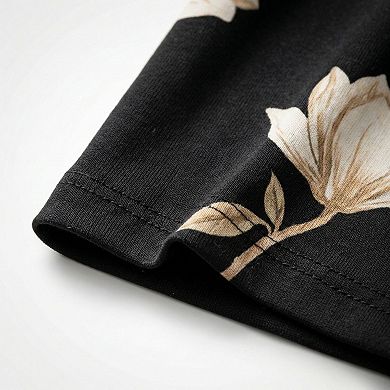 Women's Taylor One-Shoulder Floral Print Midi Dress with Belt