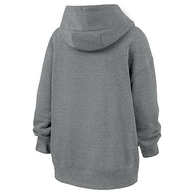 Women's Nike Heather Gray Team USA Oversized Phoenix Fleece Hoodie