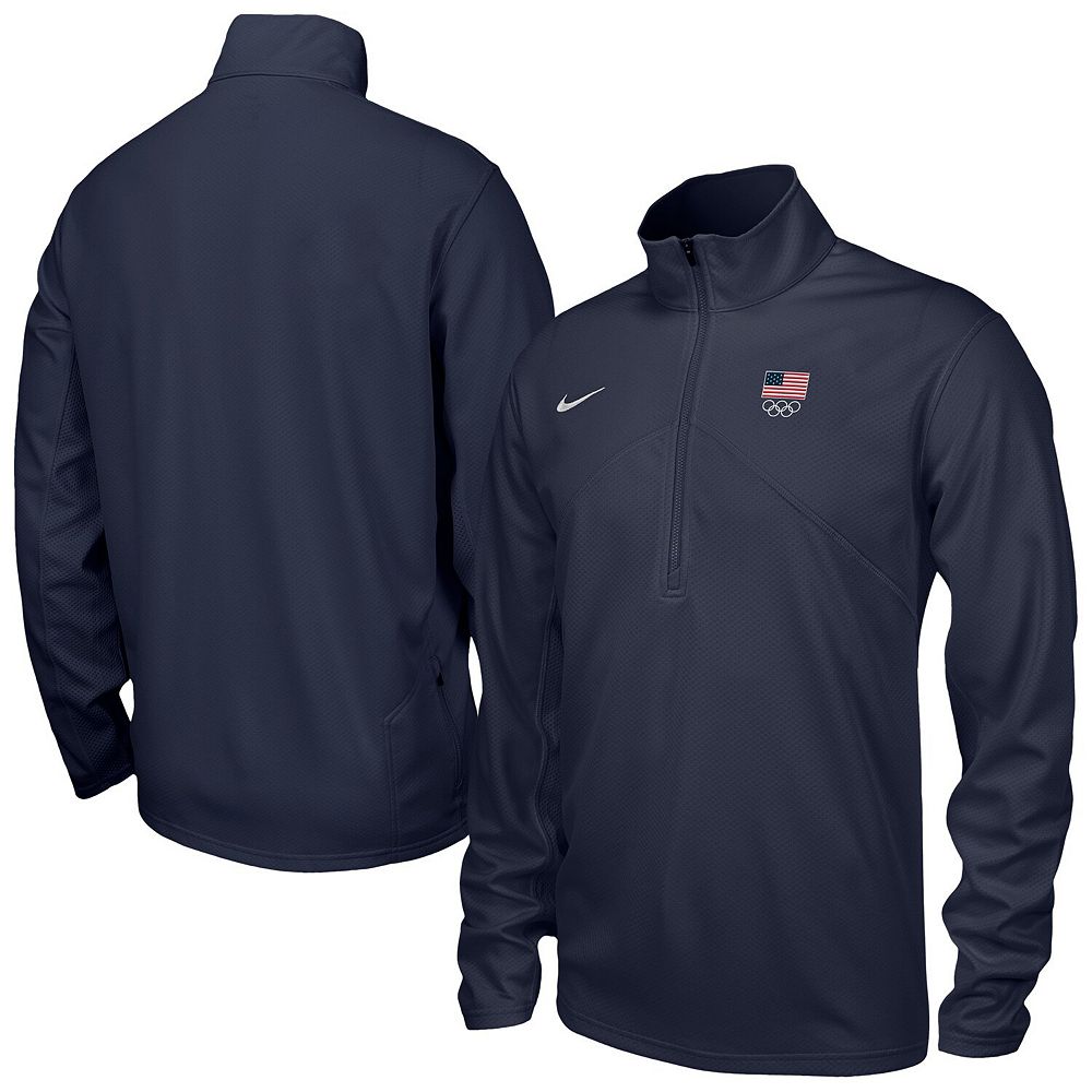 Men's Nike Navy Team USA Training Dri-FIT Quarter-Zip Pullover
