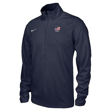 Men's Nike Navy Team USA Training Dri-FIT Quarter-Zip Pullover