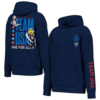 Men's Outerstuff Navy Team USA x Looney Tunes One for All Sport Hoodie