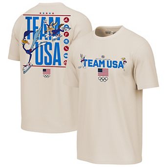 Men's Outerstuff Cream Team USA x Looney Tunes Chased T-Shirt