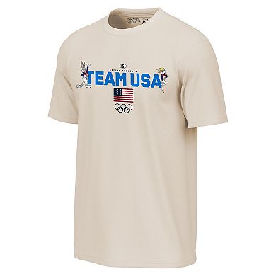 Men's Outerstuff Cream Team USA x Looney Tunes Chased T-Shirt
