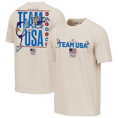 Men's Outerstuff Cream Team USA x Looney Tunes Chased T-Shirt