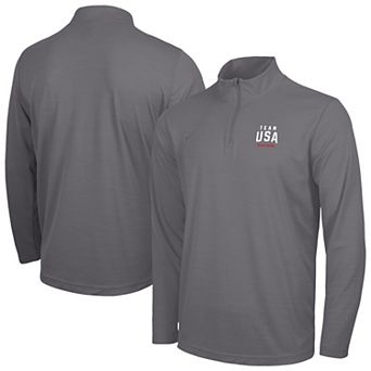 Men's Nike Gray Team USA Milano Cortina 2026 Winter Olympics Intensity Dri-FIT Quarter-Zip Pullover