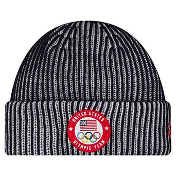 Men's New Era Navy Team USA Cuffed Knit Hat