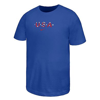 Youth Nike Royal Team USA Snow T-Shirt