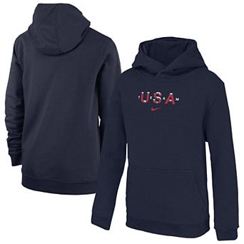 Youth Nike Navy Team USA Snow Club Hoodie