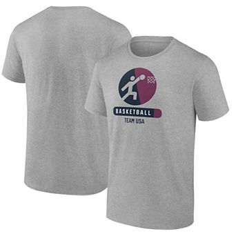 Men's Heather Gray USA Basketball Radiating Victory T-Shirt
