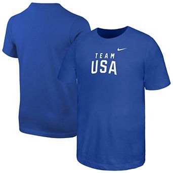 Youth Nike Royal Team USA Wordmark T-Shirt
