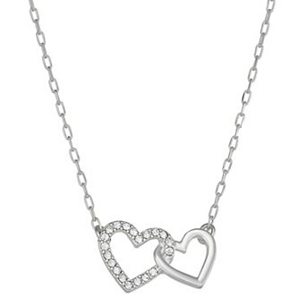 You're Invited Silver-Tone Simulated Gemstone Heart Pendant Necklace