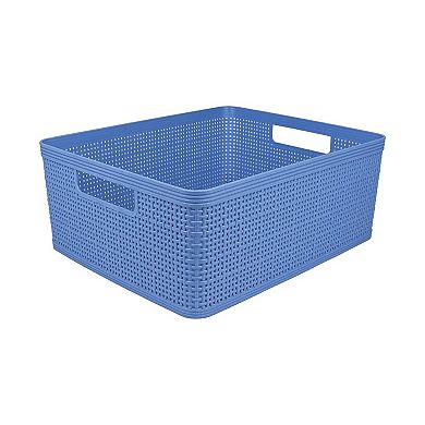 Belle Maison Medium Rectangular Bin 4-Pack Set