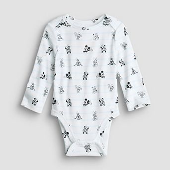Baby Jumping Beans® Disney's Micky Mouse & Friends Stripes Lapped Shoulder Bodysuit