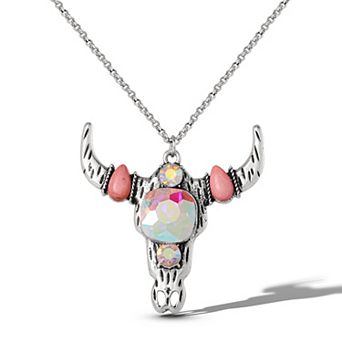 JS Jessica Simpson Layered Southwestern Horn Pendant and Beaded Necklace Set