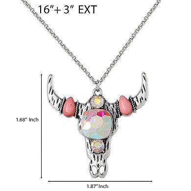 JS Jessica Simpson Layered Southwestern Horn Pendant and Beaded Necklace Set