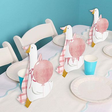 Big Dot of Happiness 3D One Silly Goose Pink Centerpiece Table Decorations - 8 Count