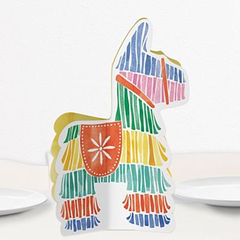 Big Dot of Happiness 3D Fiesta Centerpiece Table Decor, Freestanding Pinata Centerpieces - 8 Count