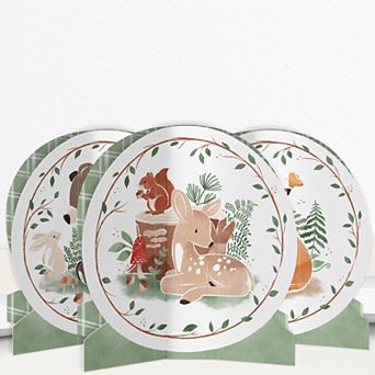 Big Dot of Happiness 3D Woodland Animals Centerpiece Table Decor Freestanding Centerpieces - 8 ct