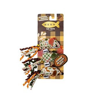 Meow Pawtumn Harvest 4-Pack Catnip Mice Plush Cat Toys