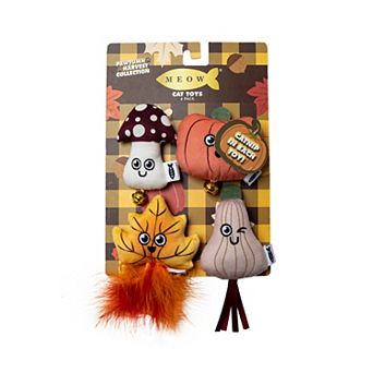 Meow Pawtumn Harvest 4-Pack Catnip & Bells Cat Toys