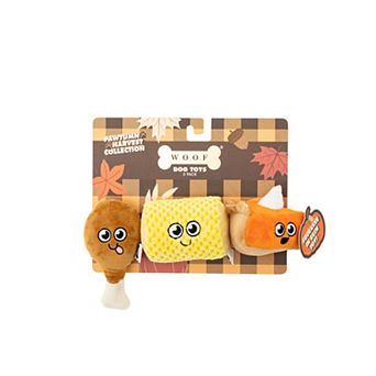 WOOF® Pawtumn Harvest 3-Pack Turkey Leg Plush Pet Toys