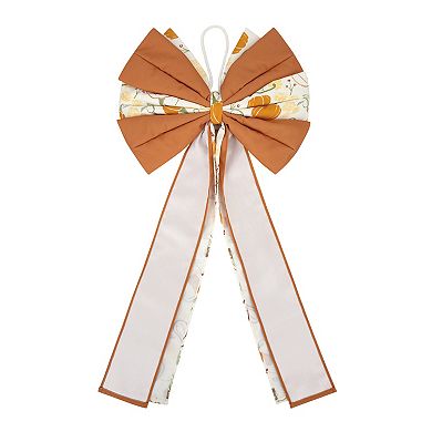 Celebrate Together™ Fall Pumpkin Print Oversized Bow Decor