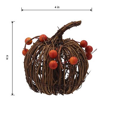 Celebrate Together™ Fall Mini Grapevine & Berry Pumpkin Decor