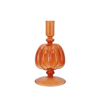 Celebrate Together™ Fall Glass Pumpkin Taper Candle Holder