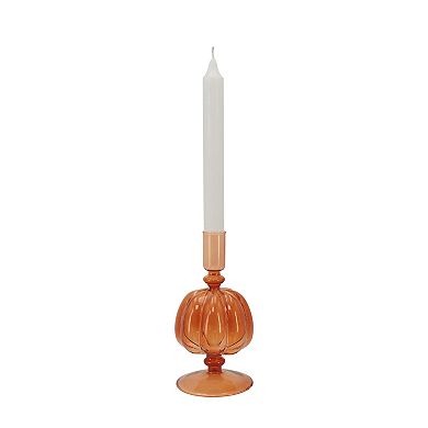 Celebrate Together™ Fall Glass Pumpkin Taper Candle Holder