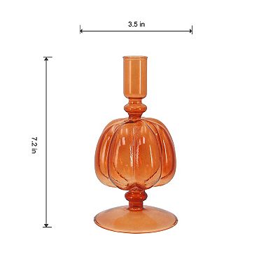 Celebrate Together™ Fall Glass Pumpkin Taper Candle Holder