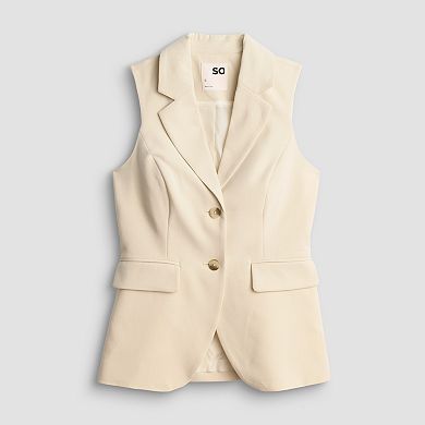 Juniors' SO® Sleeveless Blazer