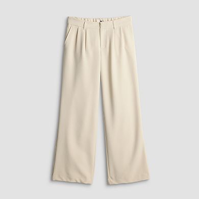 Juniors' SO® Curvy Lowrise Wide Leg Trousers