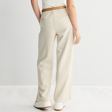 Juniors' SO® Curvy Lowrise Wide Leg Trousers