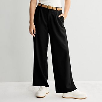 Juniors' SO® Curvy Lowrise Wide Leg Trousers