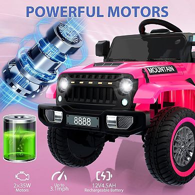 Battery-Powered Ride-On Truck with Parent Remote Control - Electric Toy Vehicle Gift for Kids.
