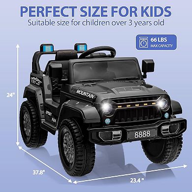 Battery-Powered Ride-On Truck with Parent Remote Control - Electric Toy Vehicle Gift for Kids.